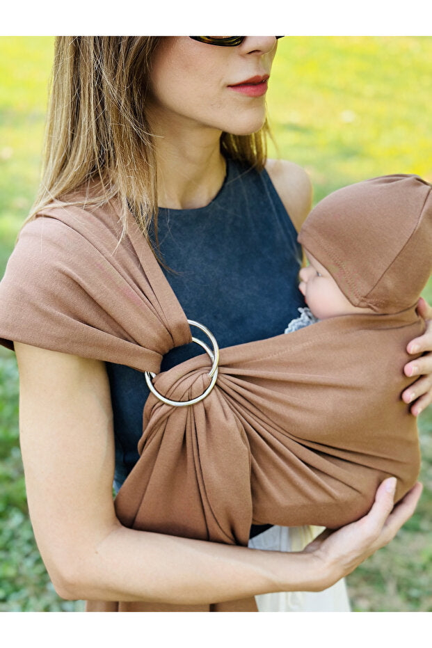 Kubbe Anakucağı Wrap Sling - Kahverengi 4