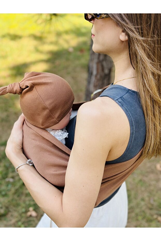 Kubbe Anakucağı Wrap Sling - Kahverengi 5