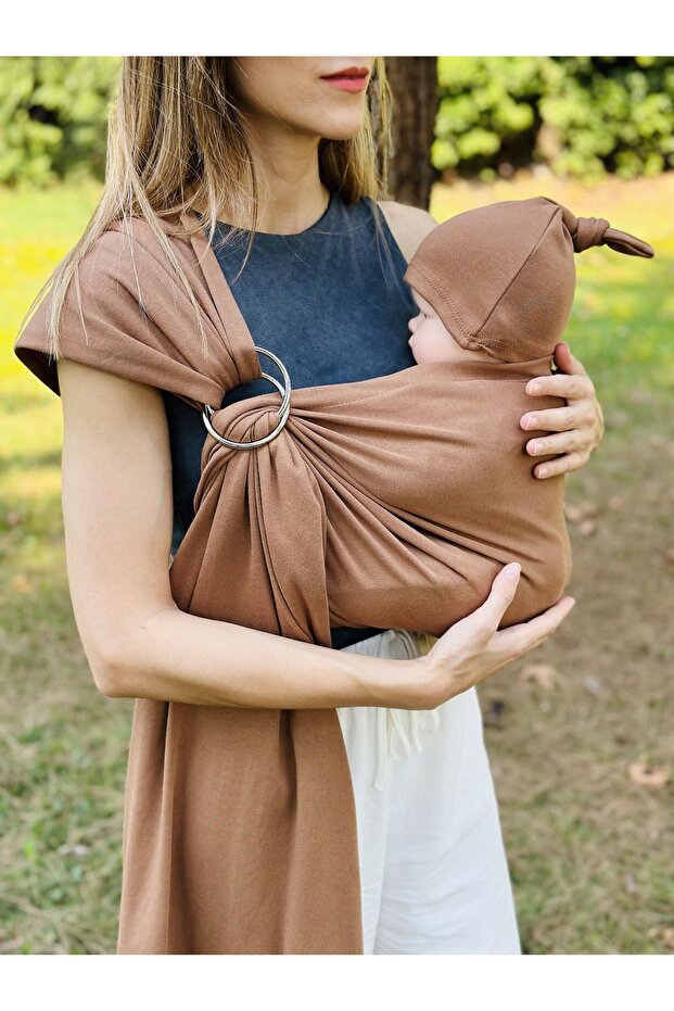 Kubbe Anakucağı Wrap Sling - Kahverengi 3