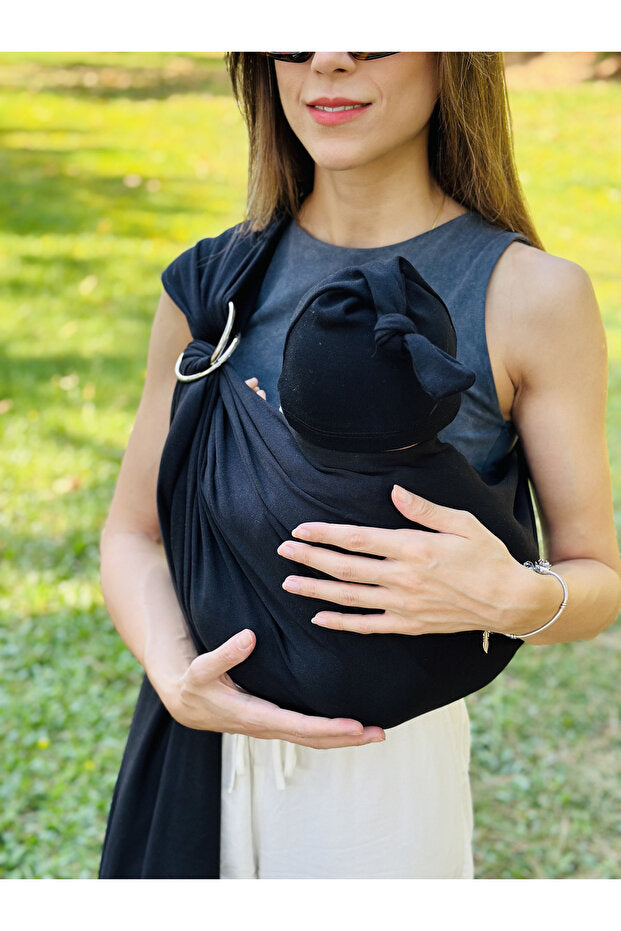 Kubbe Anakucağı Wrap Sling - Siyah 3
