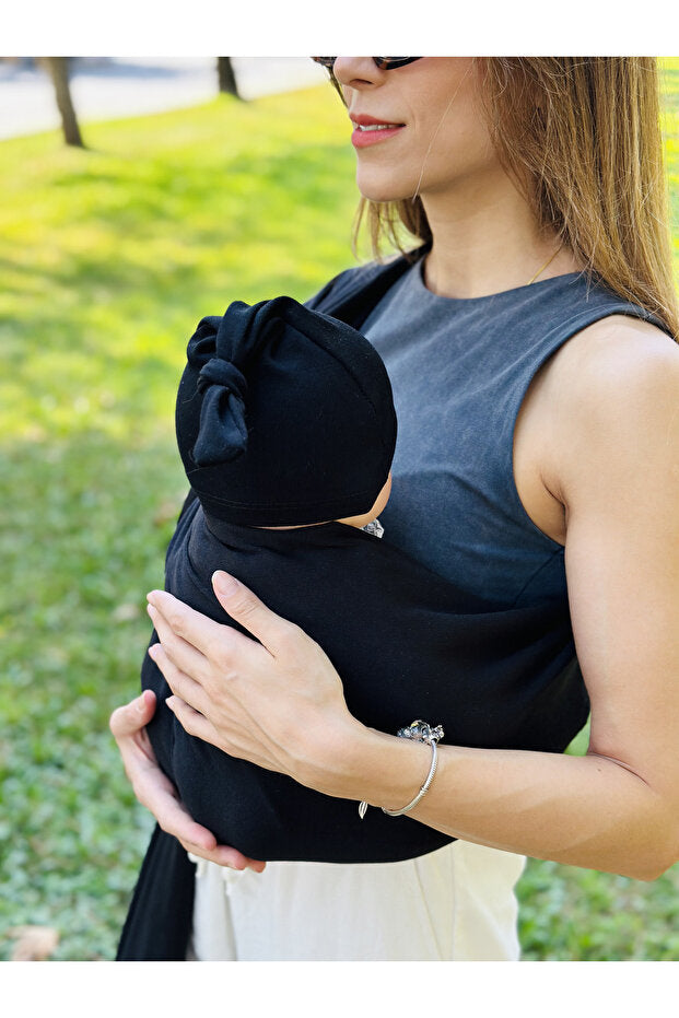 Kubbe Anakucağı Wrap Sling - Siyah 4