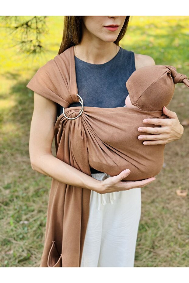 Kubbe Anakucağı Wrap Sling - Kahverengi 7