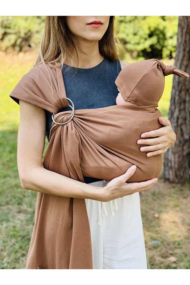 Kubbe Anakucağı Wrap Sling - Kahverengi 1