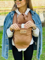 Camel Kubbe Baby Premium Ergonomik Cepli Bebek Taşıma Şalı, Anakucağı Sling — Şapka ve Taşıma Torbası Hediyeli