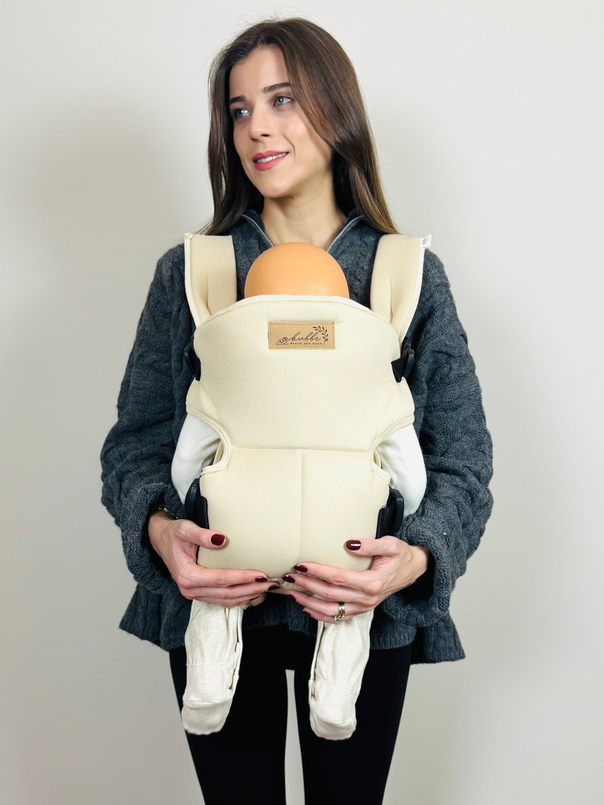 Kubbe Premium Bebek Kanguru - Krem