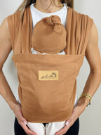 Camel Kubbe Baby Premium Ergonomik Cepli Bebek Taşıma Şalı, Anakucağı Sling — Şapka ve Taşıma Torbası Hediyeli