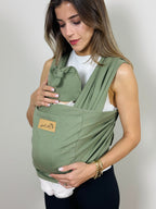 Yeşil Kubbe Baby Premium Ergonomik Cepli Bebek Taşıma Şalı, Anakucağı Sling — Şapka ve Taşıma Torbası Hediyeli