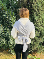 Gri Kubbe Baby Premium Ergonomik Cepli Bebek Taşıma Şalı, Anakucağı Sling — Şapka ve Taşıma Torbası Hediyeli